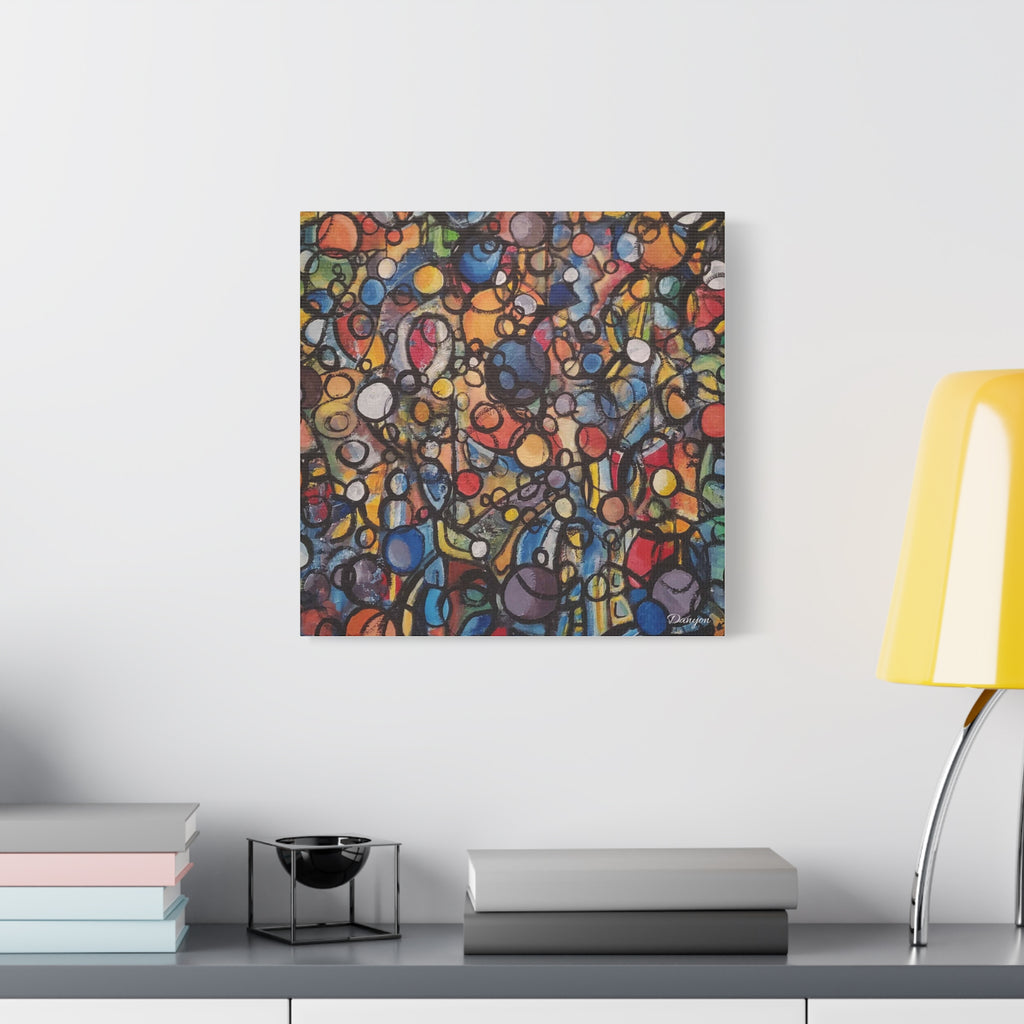 Abstract Colorful Bubbles Canvas