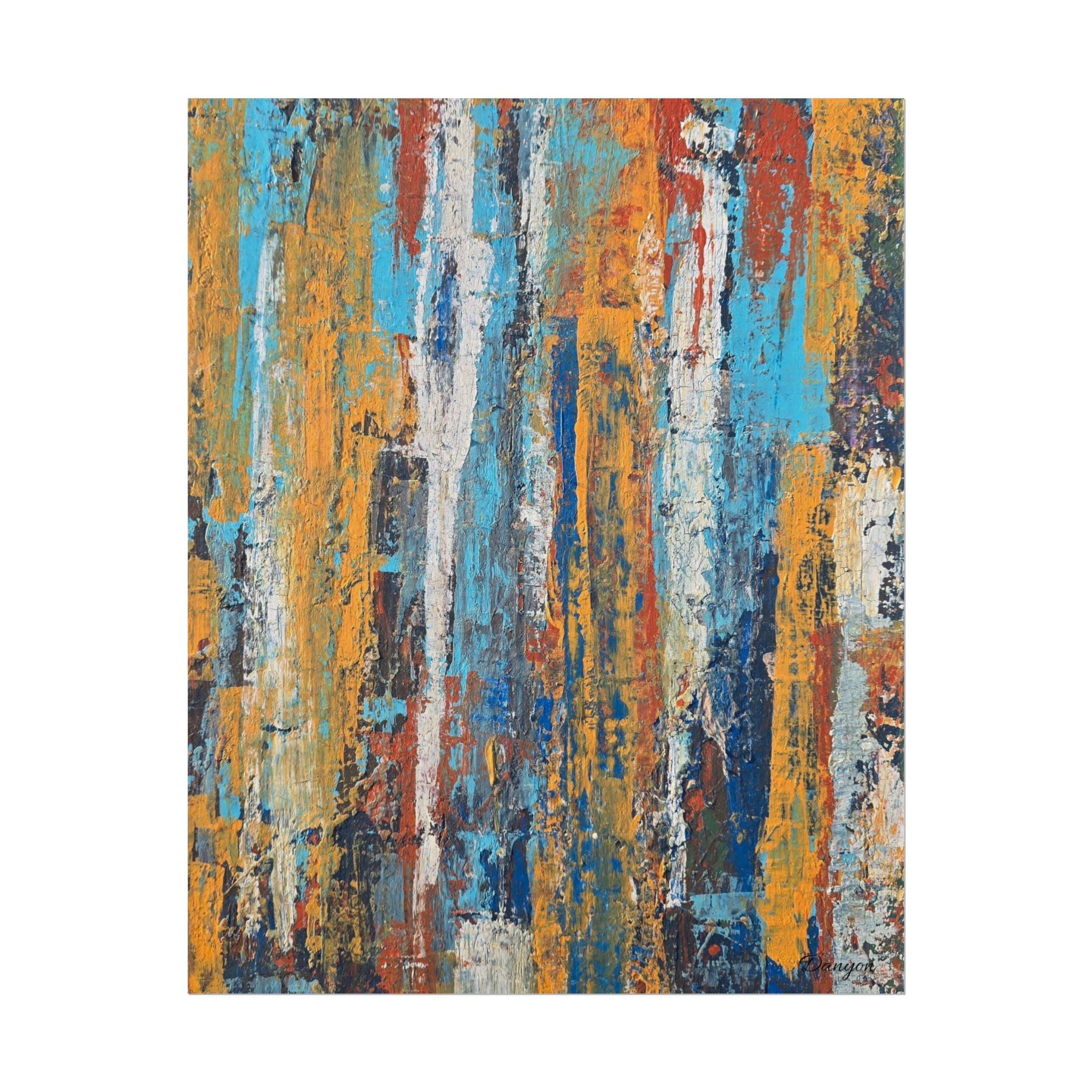Abstract Colorful Texture Poster - Vertical Rolled Art Print