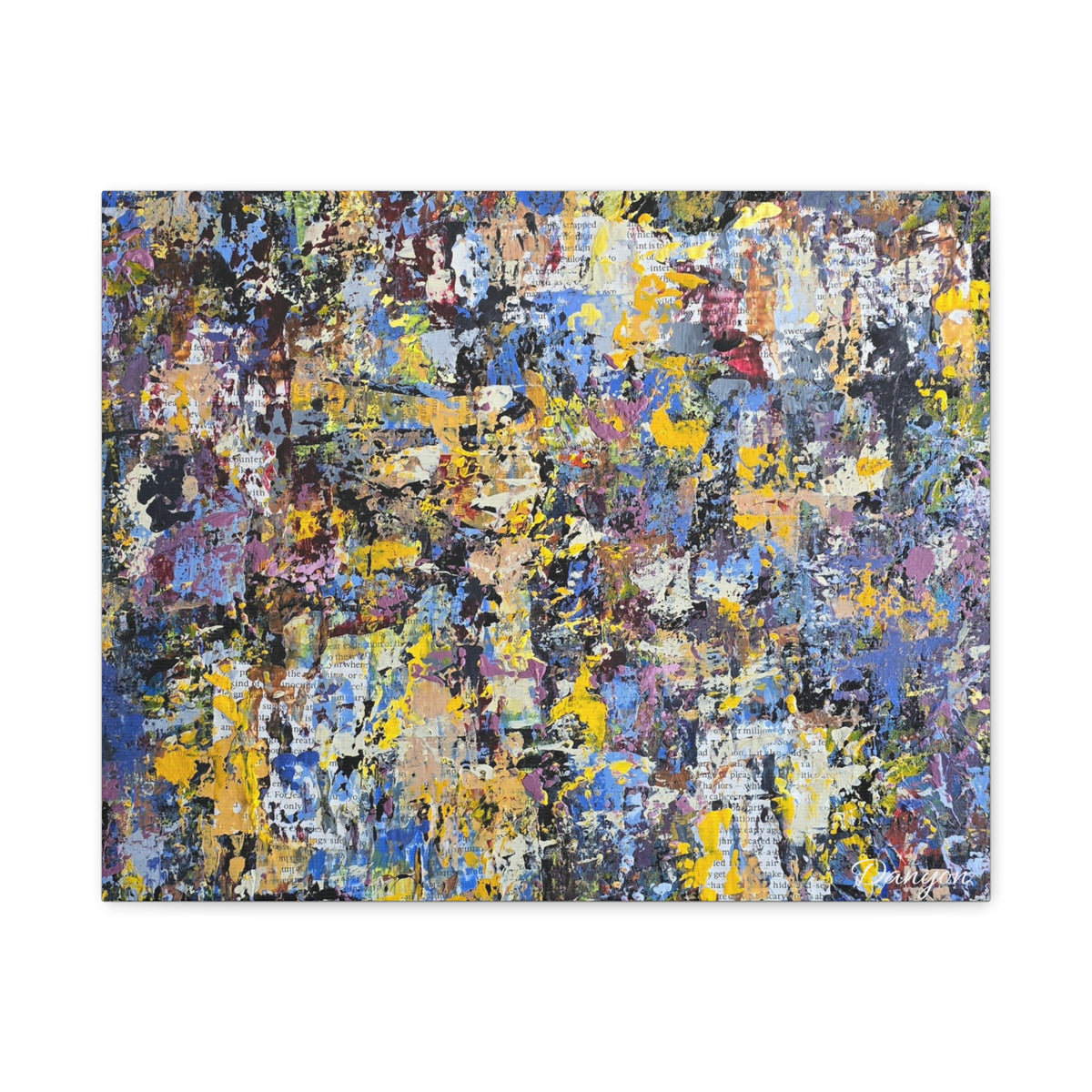 Abstract Colorful Texture Canvas Print — Matte Stretched Wall Art