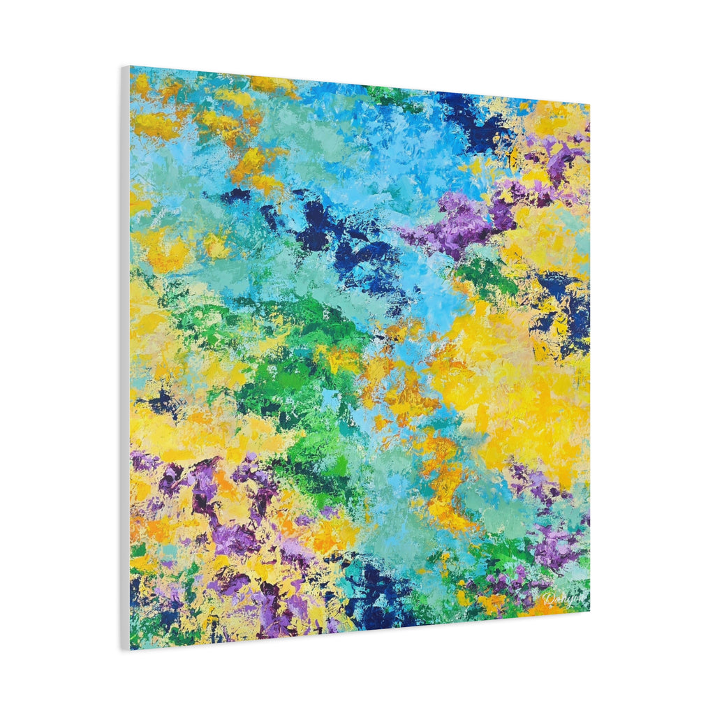 Vibrant Abstract Matte Canvas Art – Colorful Textured Wall Print