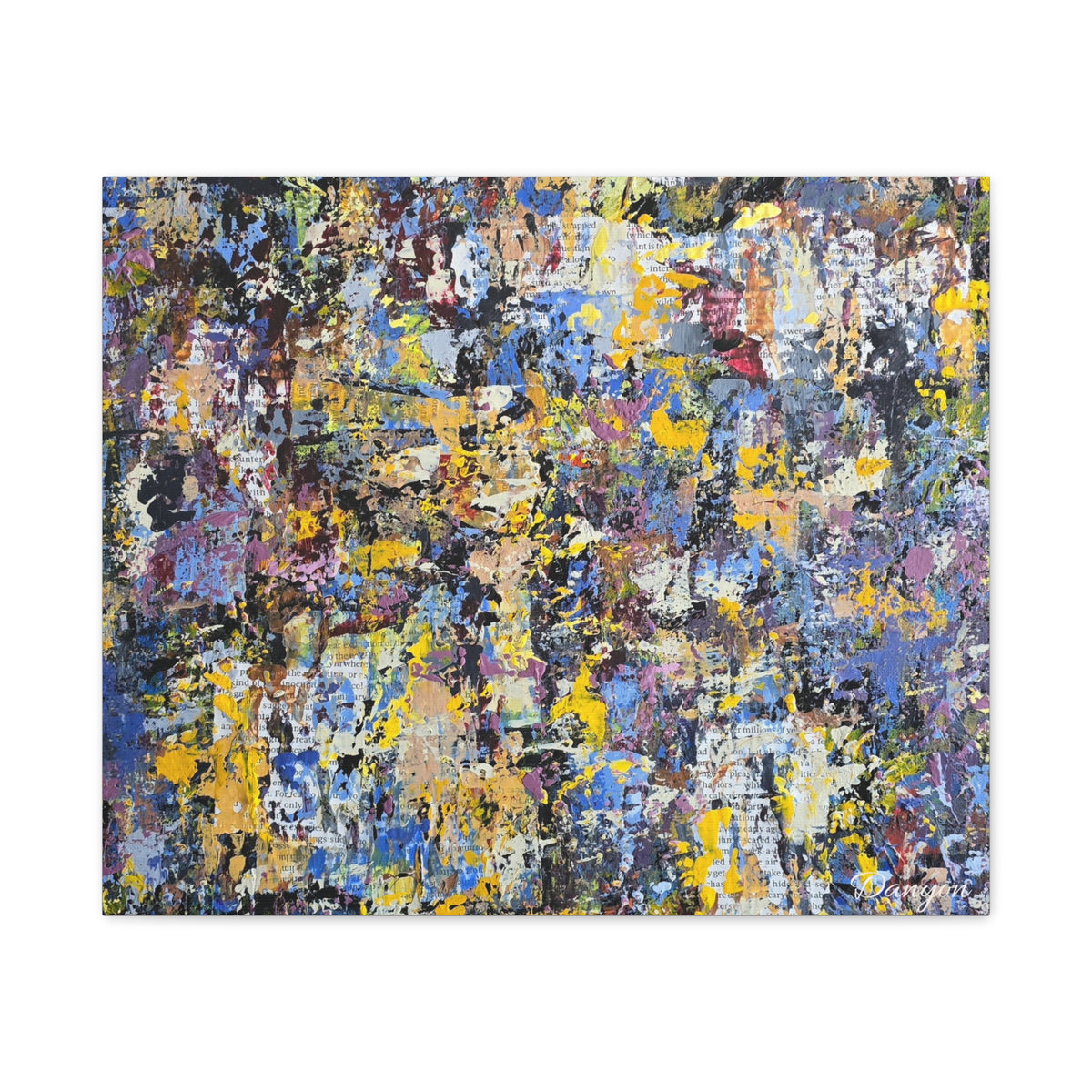 Abstract Colorful Texture Canvas Print — Matte Stretched Wall Art