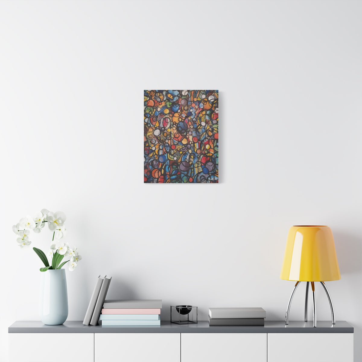 Abstract Colorful Bubbles Canvas