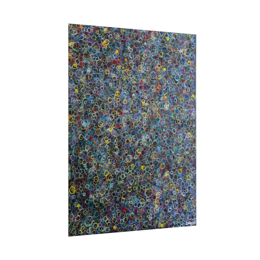 Abstract Bubble Pattern Poster — Colorful Contemporary Rolled Art Print