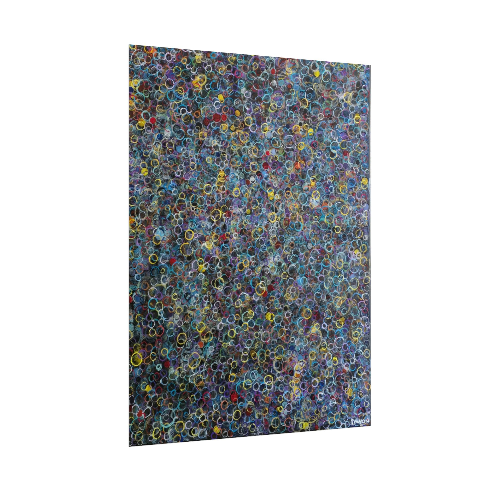 Abstract Bubble Pattern Poster — Colorful Contemporary Rolled Art Print