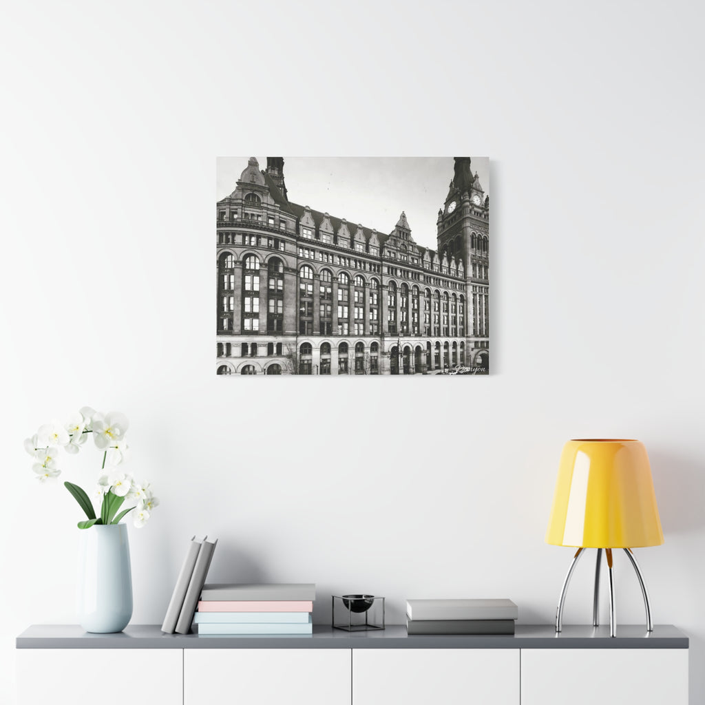 Vintage Architecture Milwaukee Matte Canvas Print – Stretched 1.25"