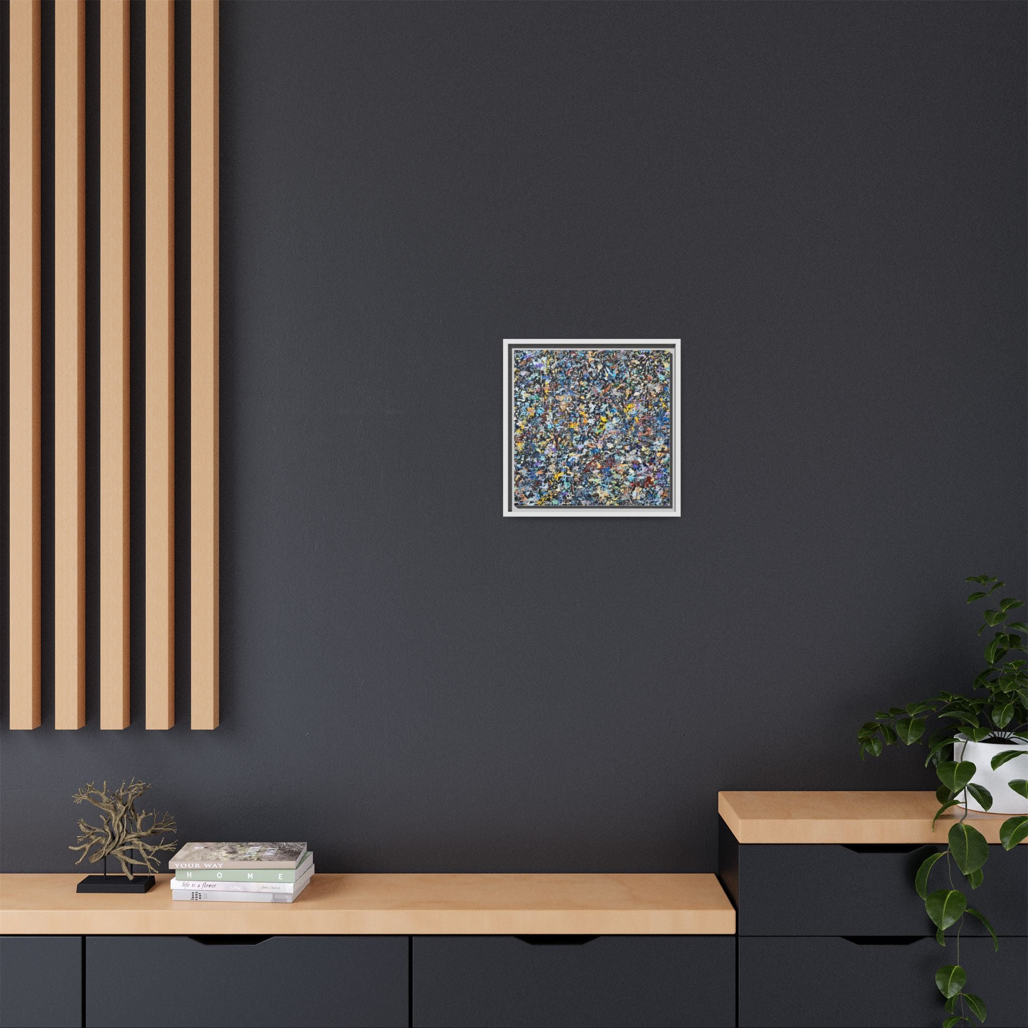 Matte Canvas, Framed Abstract Print