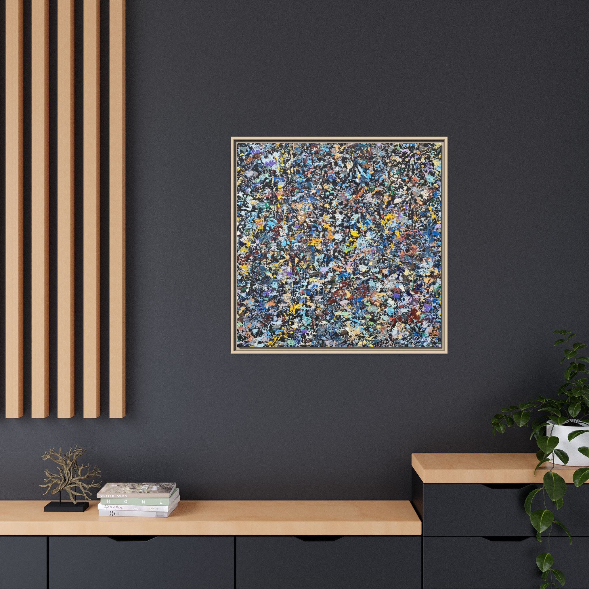 Matte Canvas, Framed Abstract Print