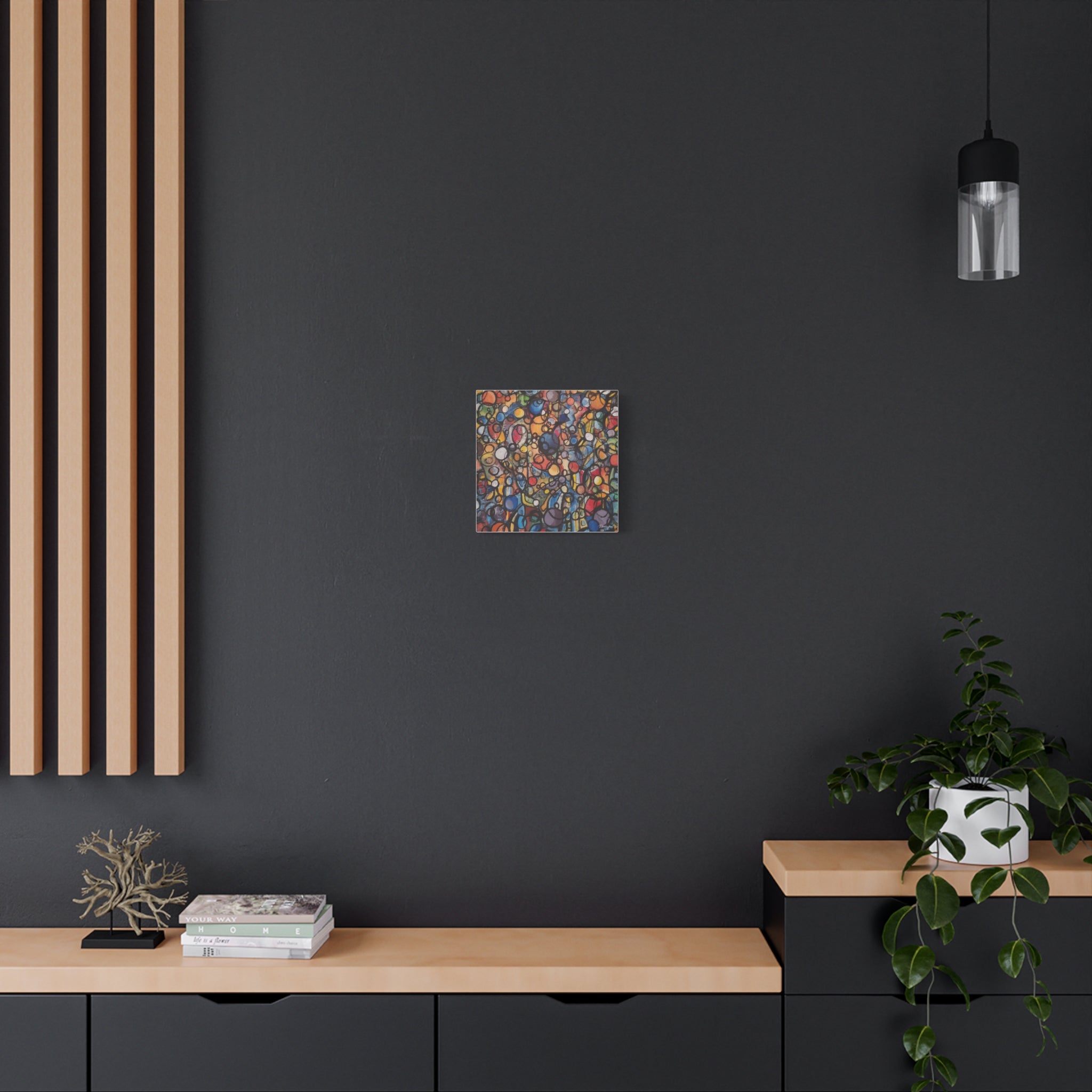 Abstract Colorful Bubbles Canvas