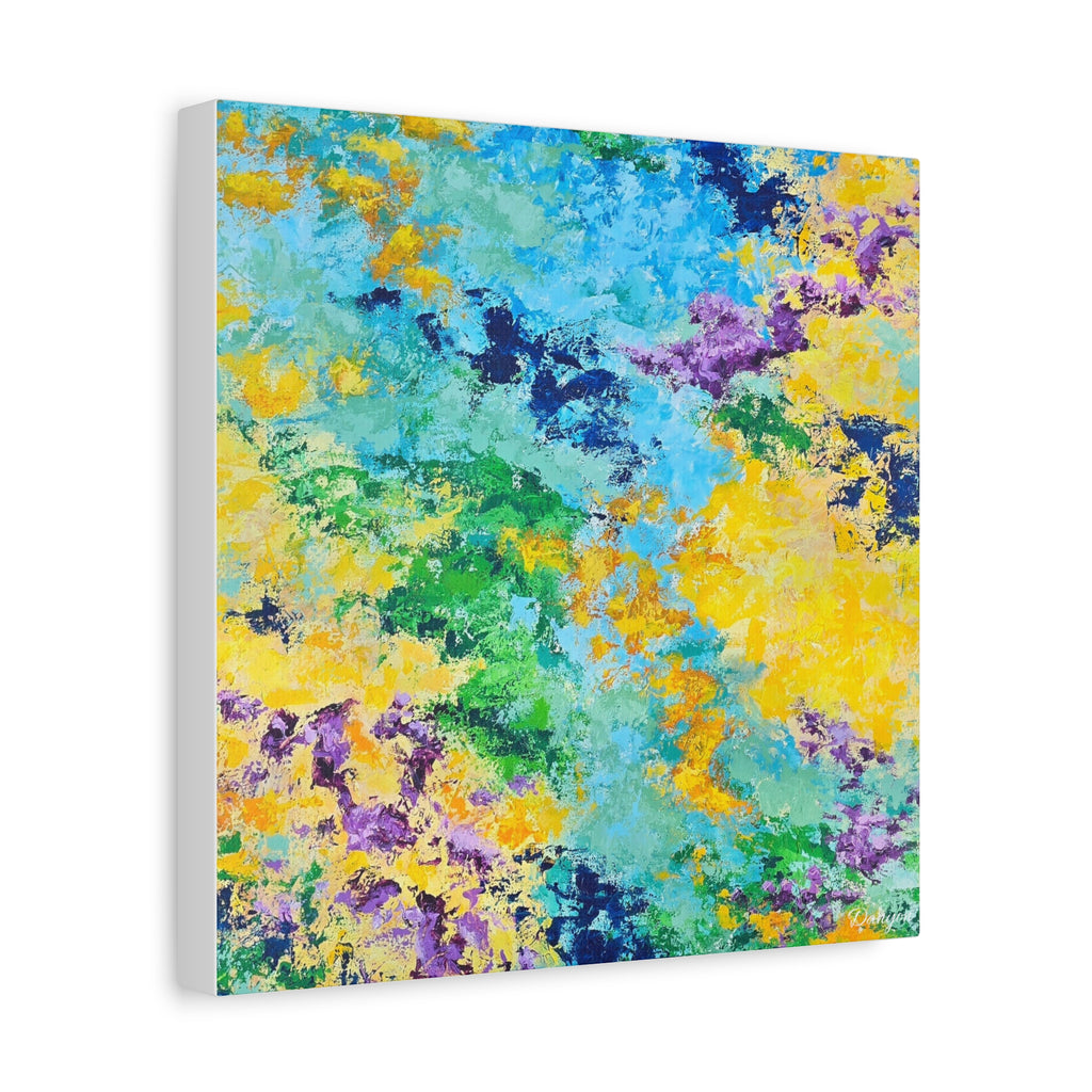 Vibrant Abstract Matte Canvas Art – Colorful Textured Wall Print