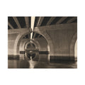 Sepia Bridge Underpass Canvas Wall Art — Stretched Matte 1.25"