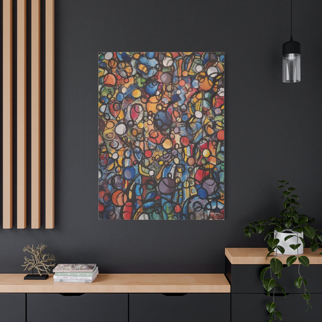 Abstract Colorful Bubbles Canvas