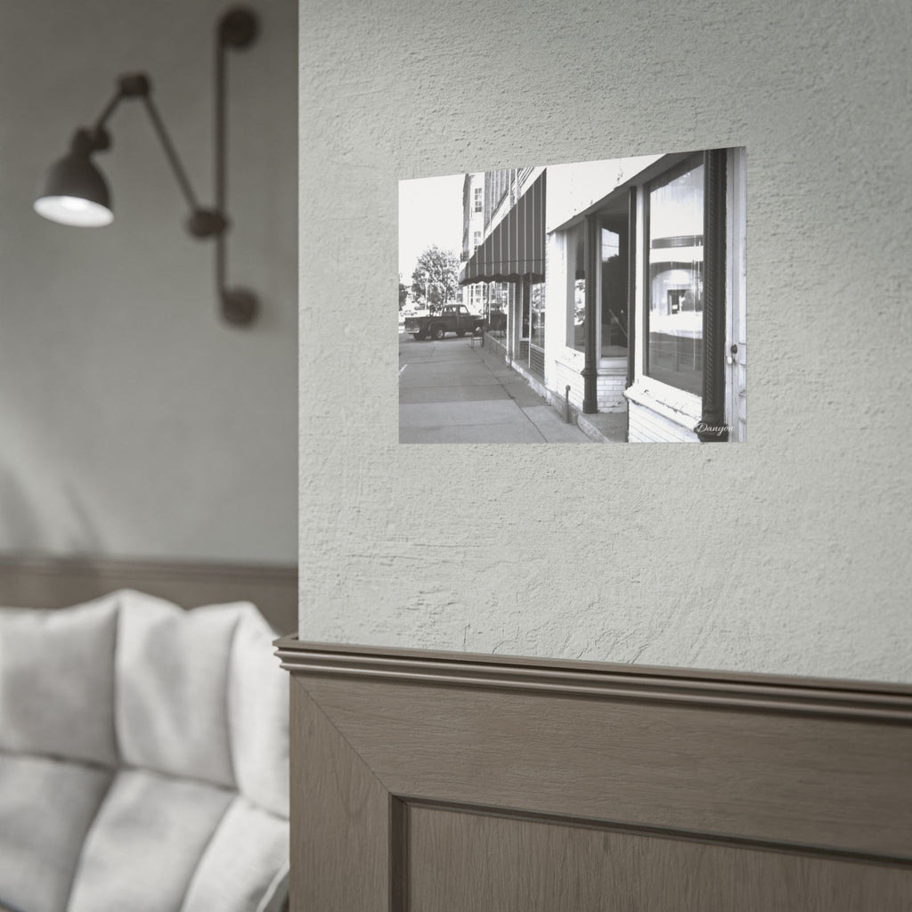 Black & White Main Street Rolled Poster