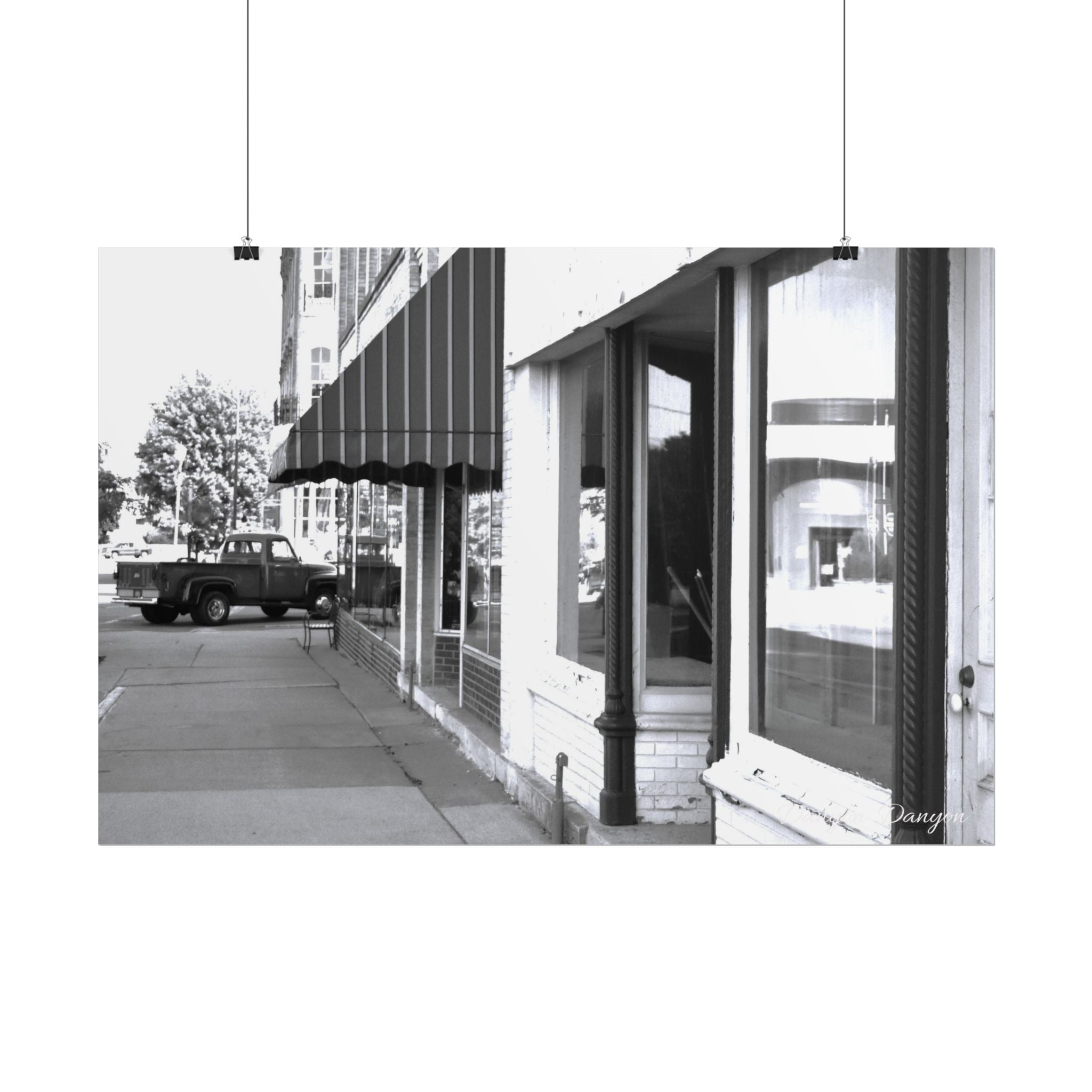Black & White Main Street Rolled Poster