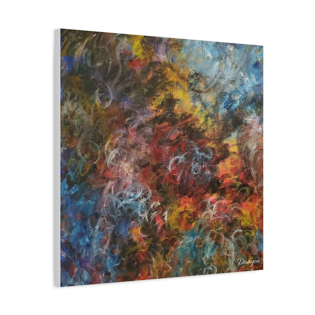 Abstract Colorful Swirl Matte Canvas Wall Art — Stretched 1.25"