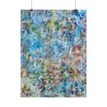 Abstract Blue Ocean Rolled Poster — Colorful Contemporary Art Print