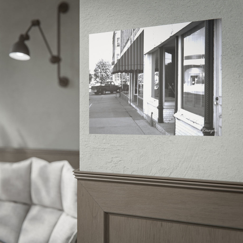 Black & White Main Street Rolled Poster