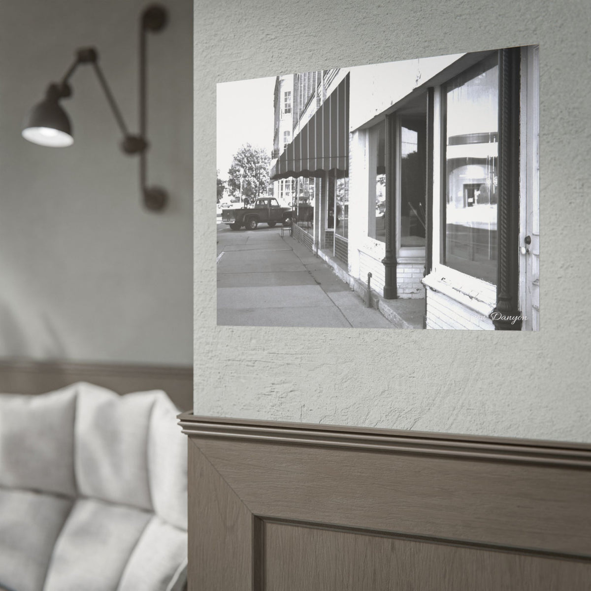 Black & White Main Street Rolled Poster