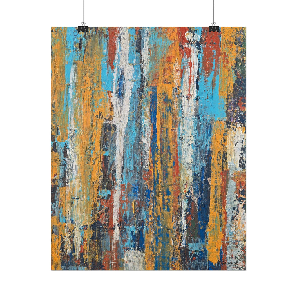 Abstract Colorful Texture Poster - Vertical Rolled Art Print