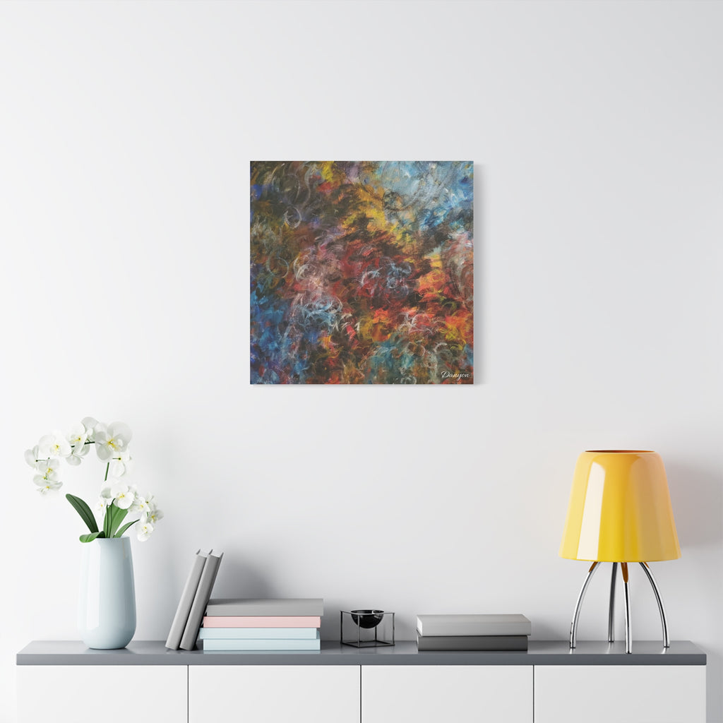 Abstract Colorful Swirl Matte Canvas Wall Art — Stretched 1.25"
