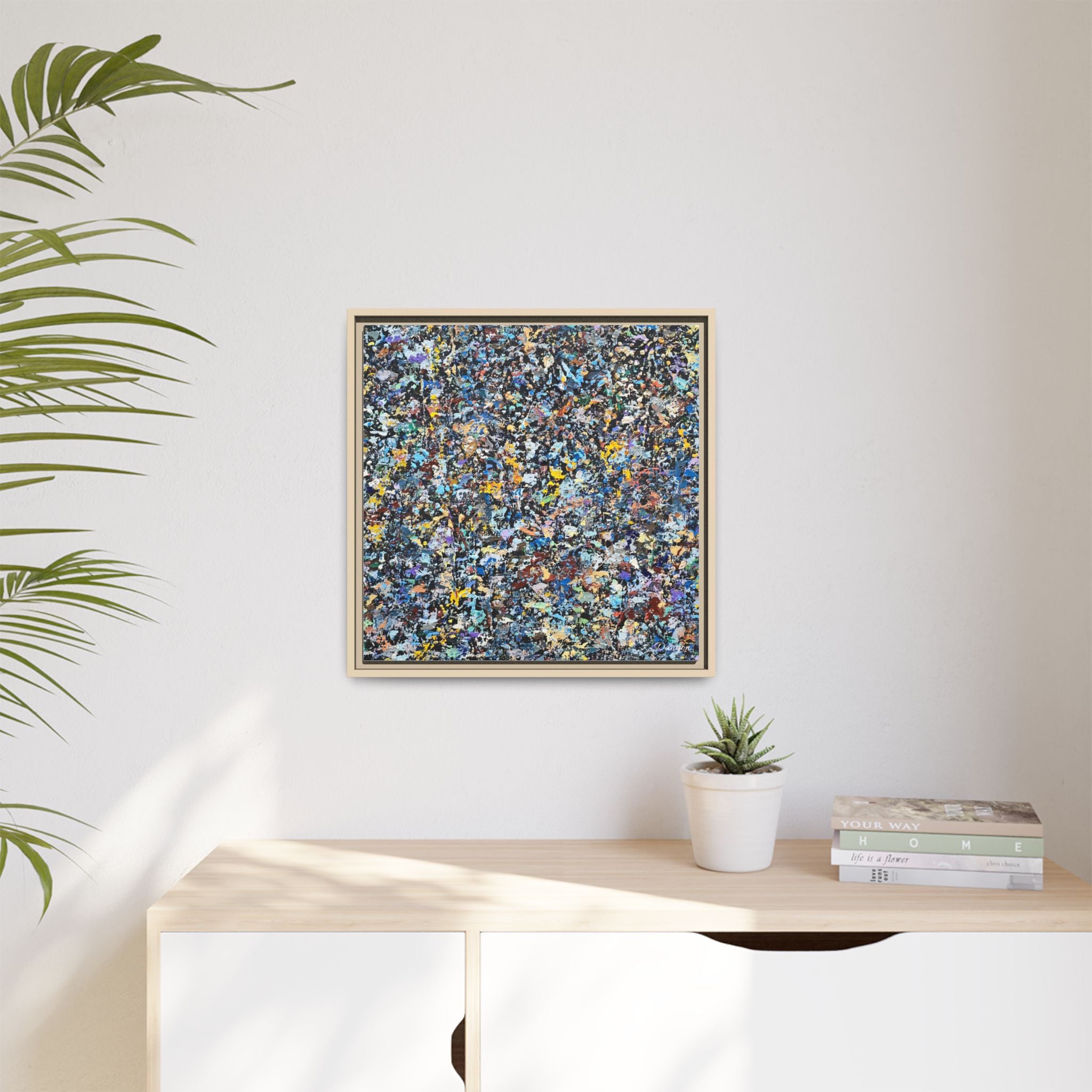 Matte Canvas, Framed Abstract Print