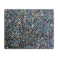 Abstract Bubble Pattern Matte Canvas Print — Colorful Ringed Texture Wall Art