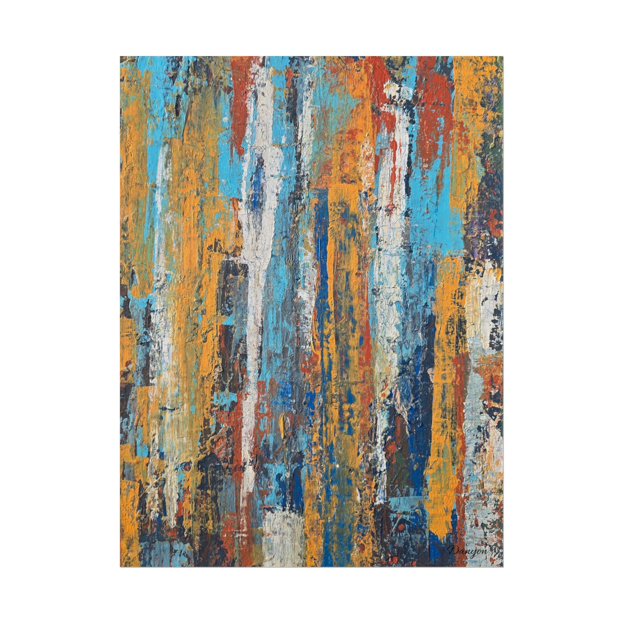 Abstract Colorful Texture Poster - Vertical Rolled Art Print