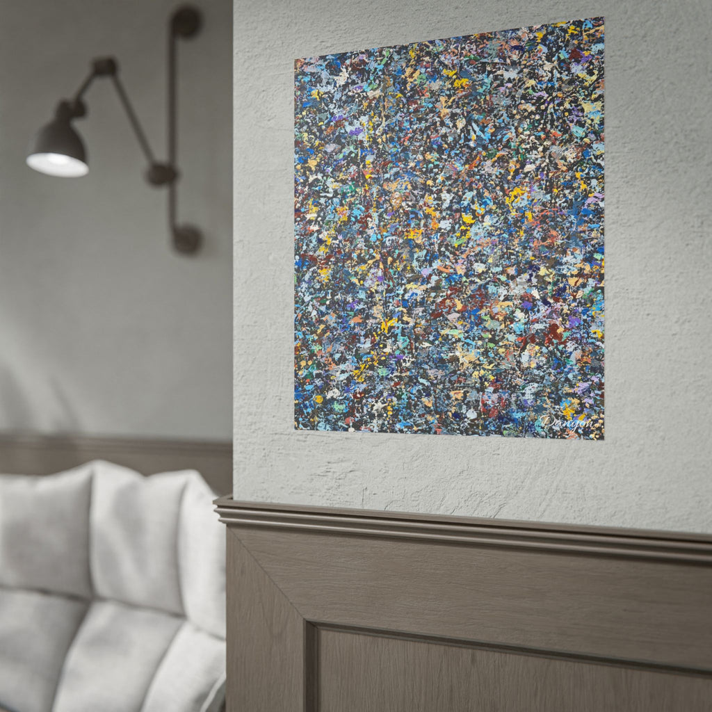 Abstract Splatter Art Poster — Colorful Texture Wall Print