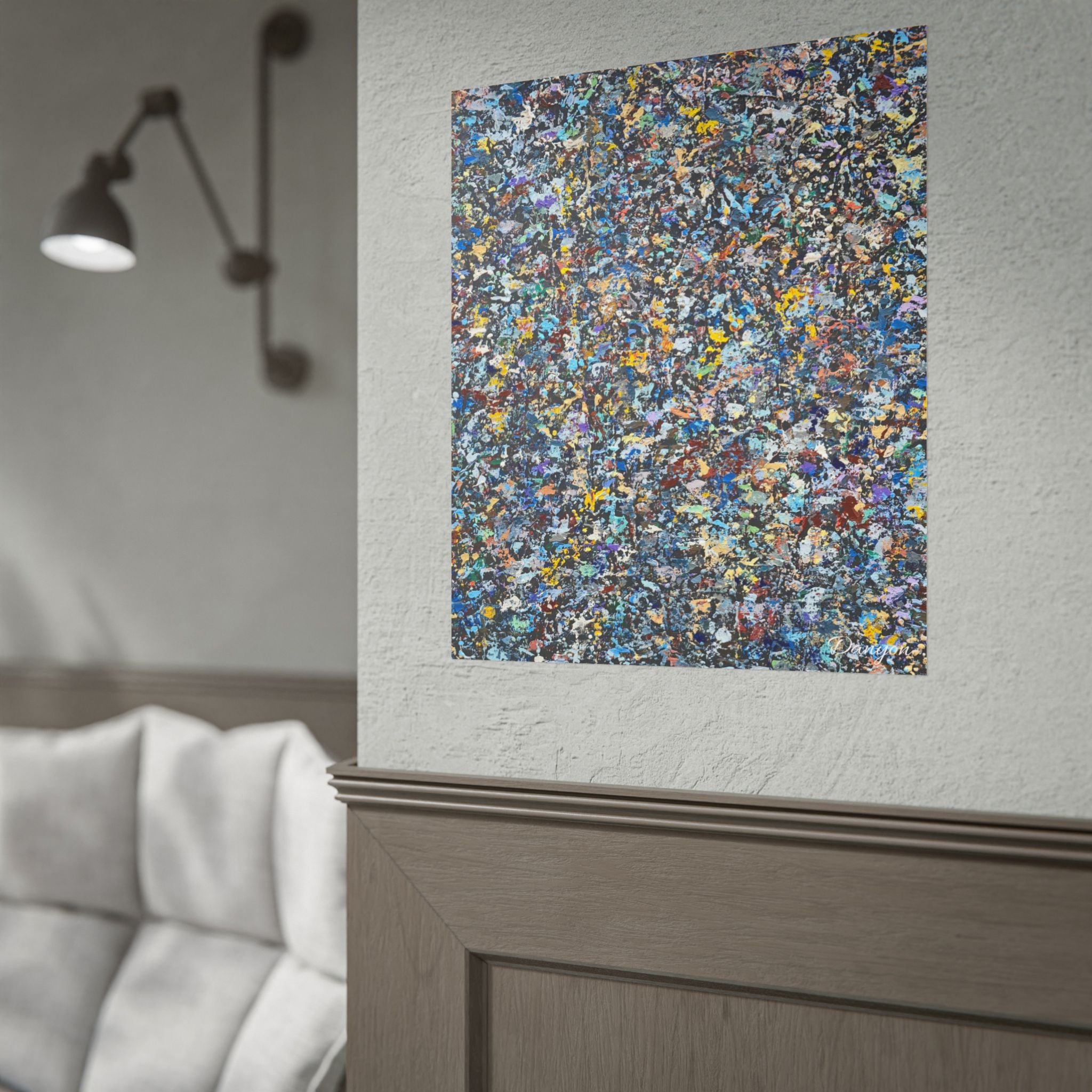 Abstract Splatter Art Poster — Colorful Texture Wall Print