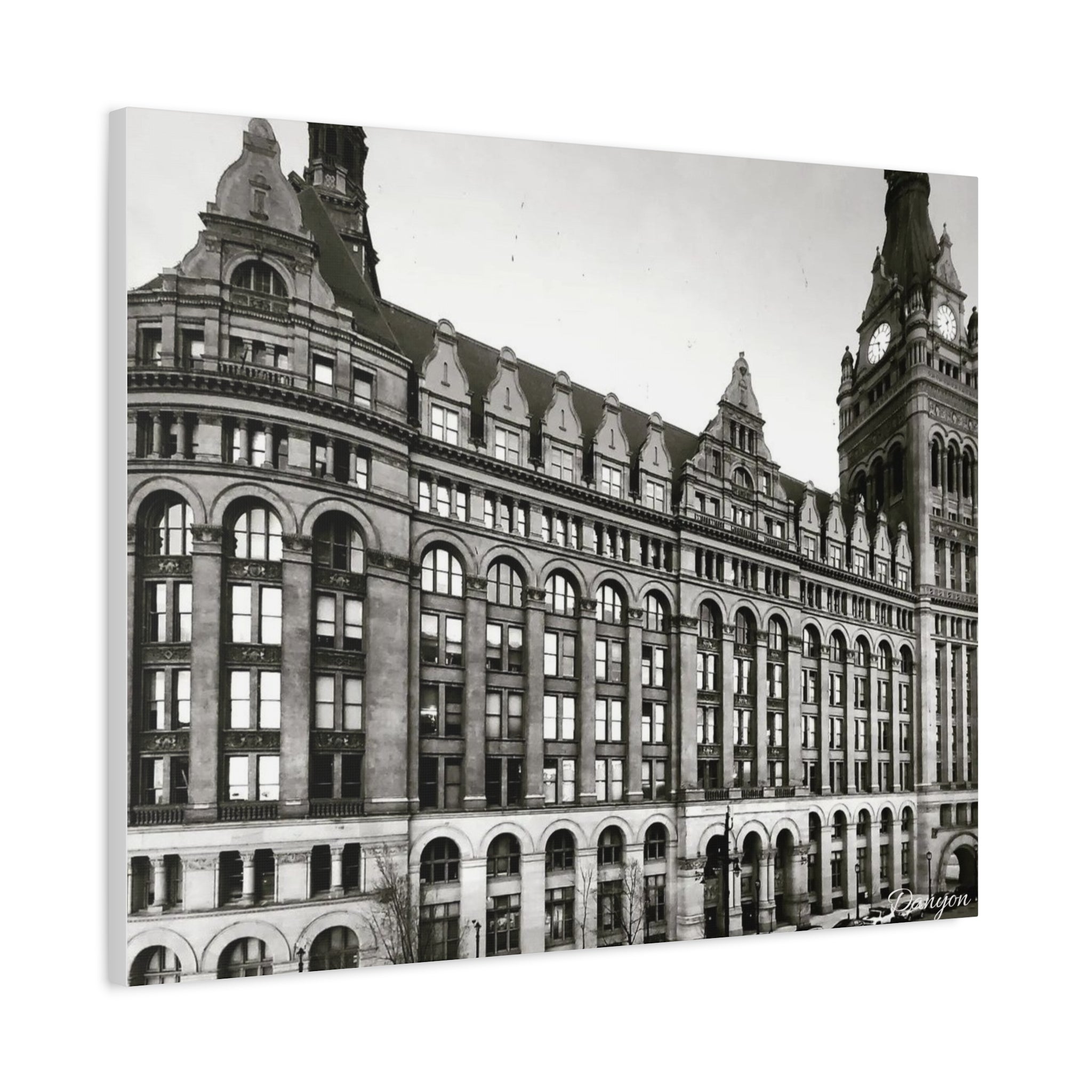 Vintage Architecture Milwaukee Matte Canvas Print – Stretched 1.25"