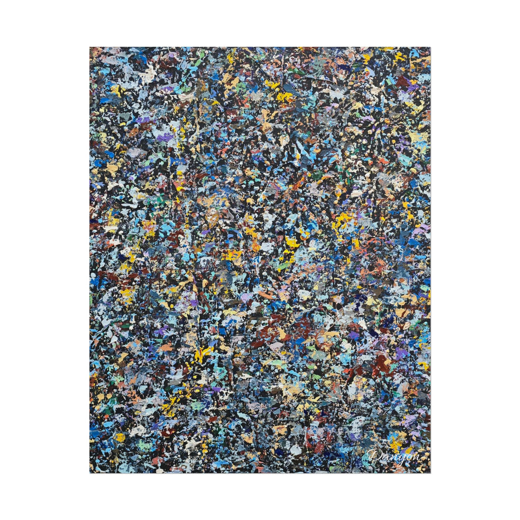 Abstract Splatter Art Poster — Colorful Texture Wall Print