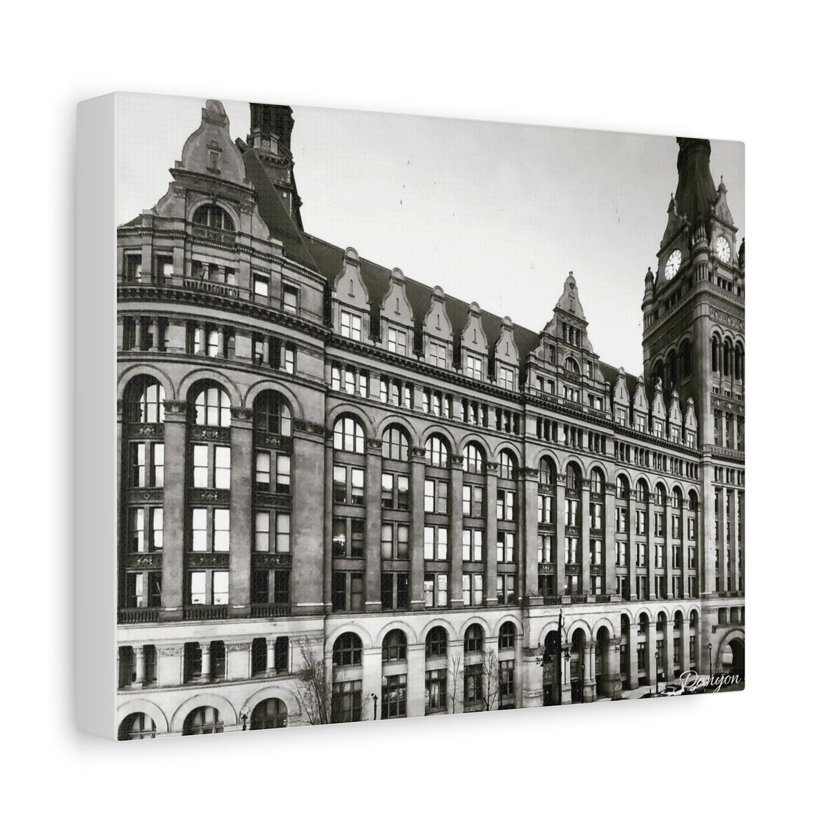 Vintage Architecture Milwaukee Matte Canvas Print – Stretched 1.25"