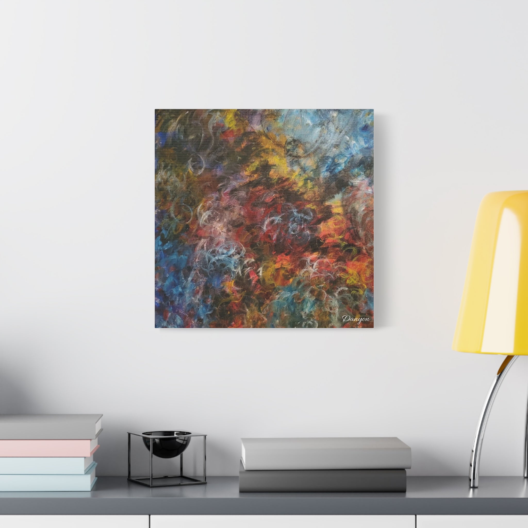 Abstract Colorful Swirl Matte Canvas Wall Art — Stretched 1.25"