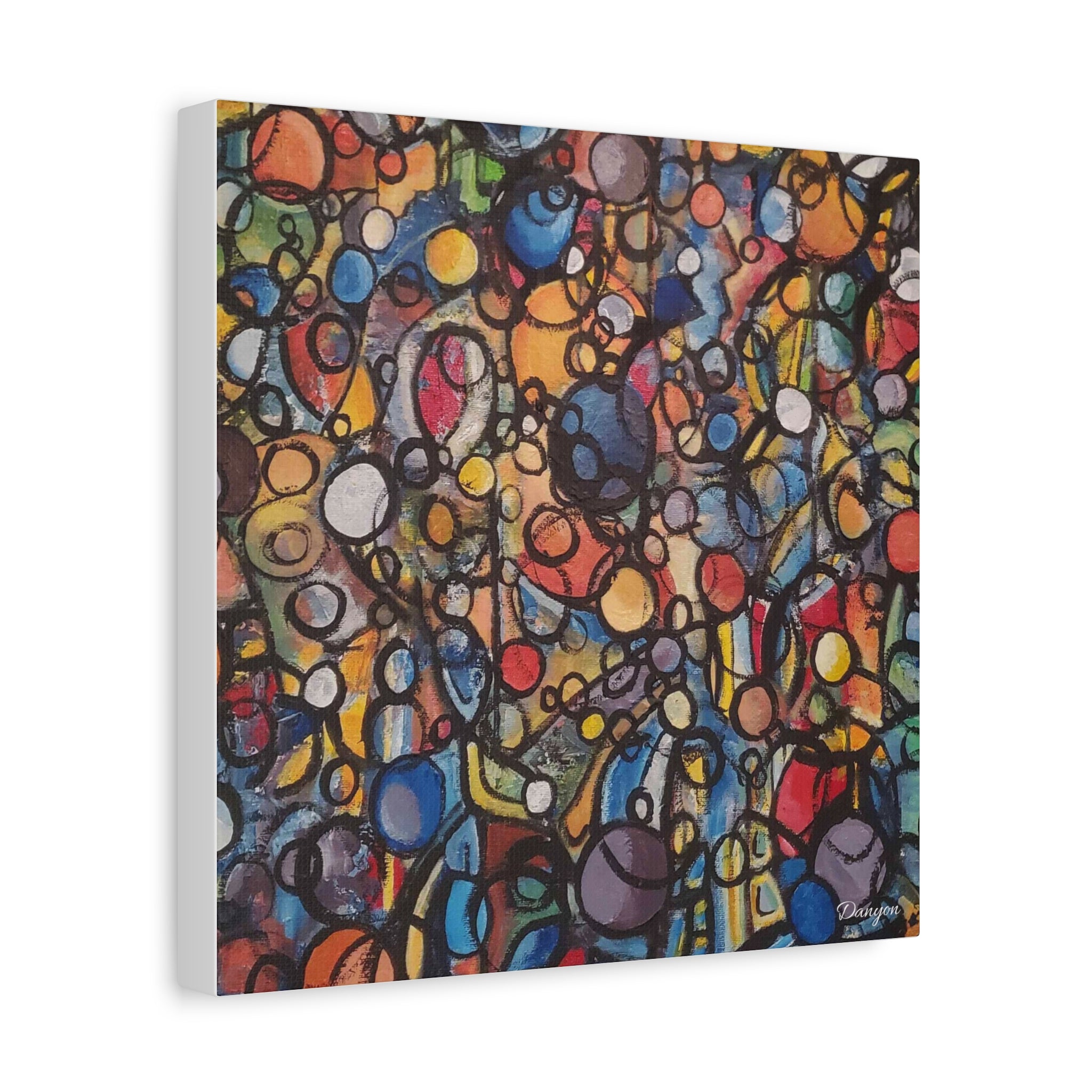 Abstract Colorful Bubbles Canvas