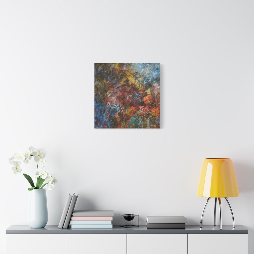 Abstract Colorful Swirl Matte Canvas Wall Art — Stretched 1.25"