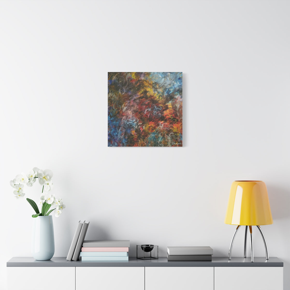 Abstract Colorful Swirl Matte Canvas Wall Art — Stretched 1.25"
