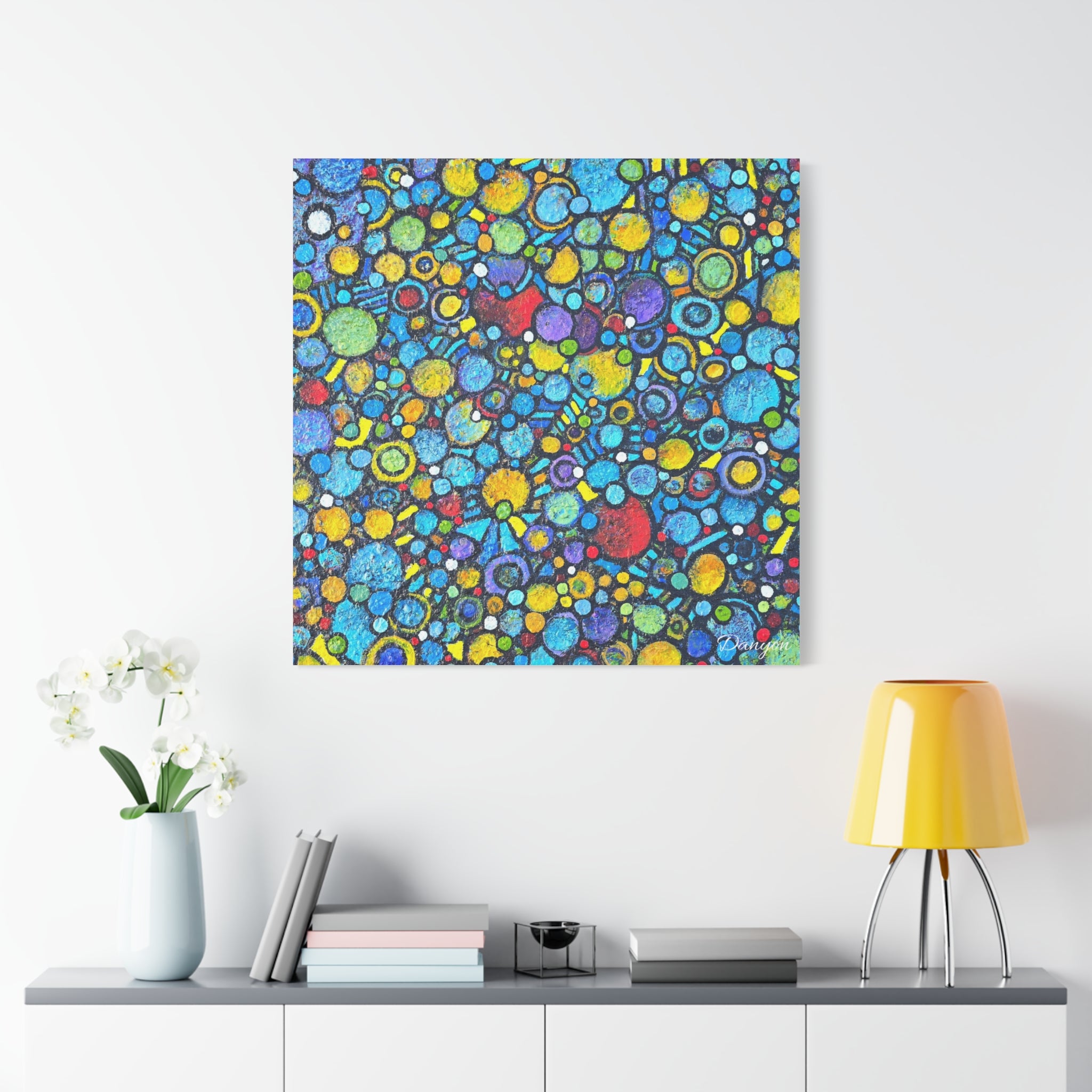 Abstract Colorful Bubbles Canvas Print — Vibrant Modern Wall Art