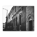 Black & White Historic Architecture Canvas Print — Urban Architecture Wall Art