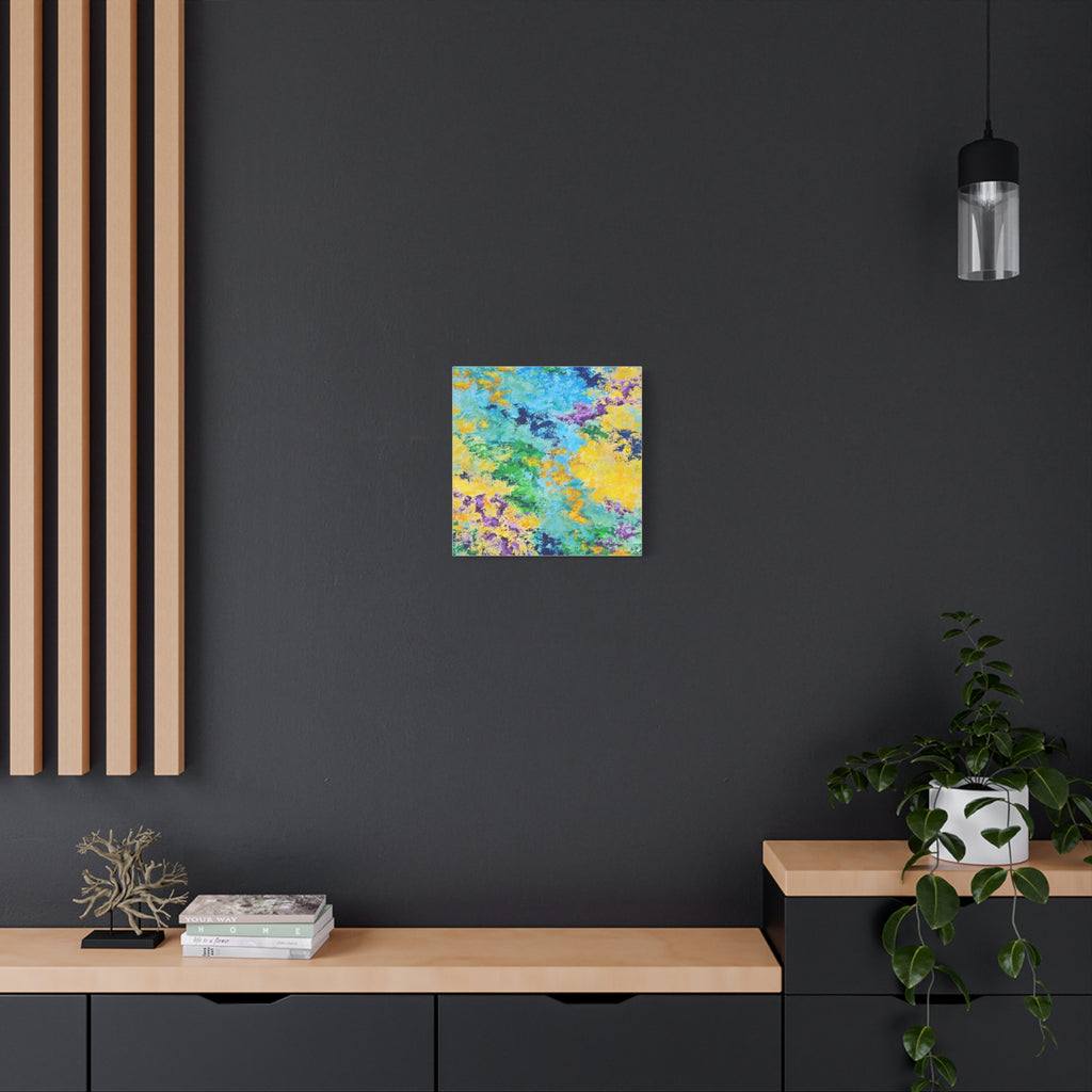 Vibrant Abstract Matte Canvas Art – Colorful Textured Wall Print