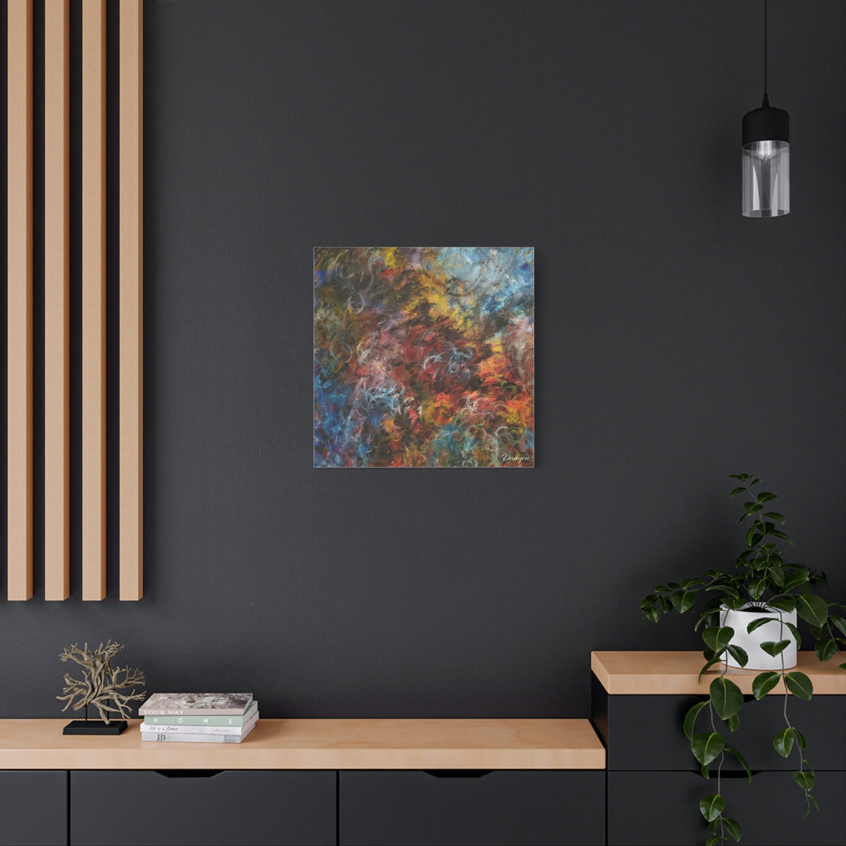 Abstract Colorful Swirl Matte Canvas Wall Art — Stretched 1.25"
