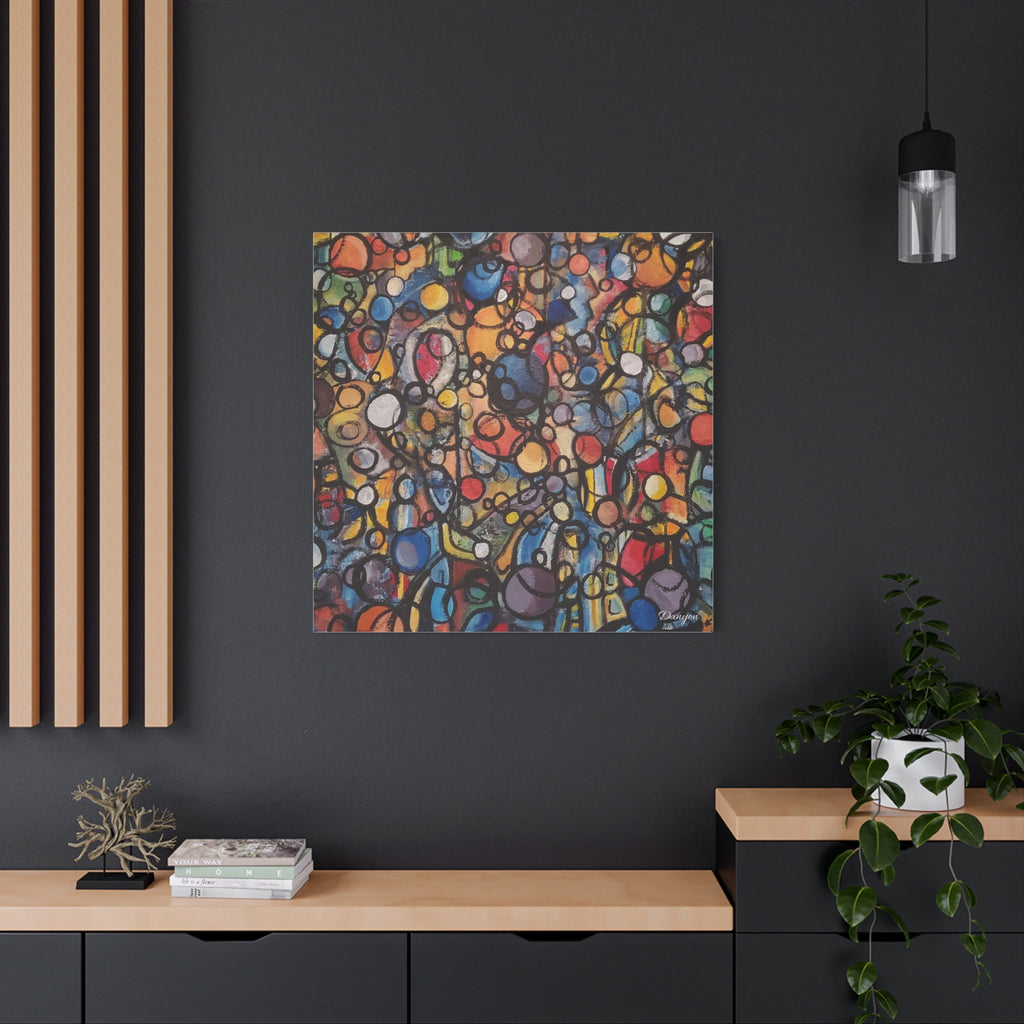 Abstract Colorful Bubbles Canvas