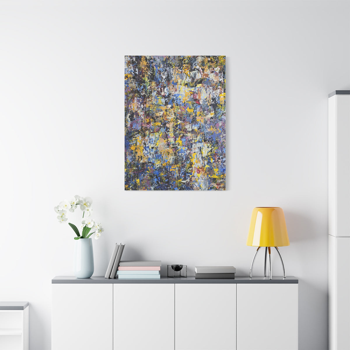 Abstract Colorful Texture Canvas Print — Matte Stretched Wall Art