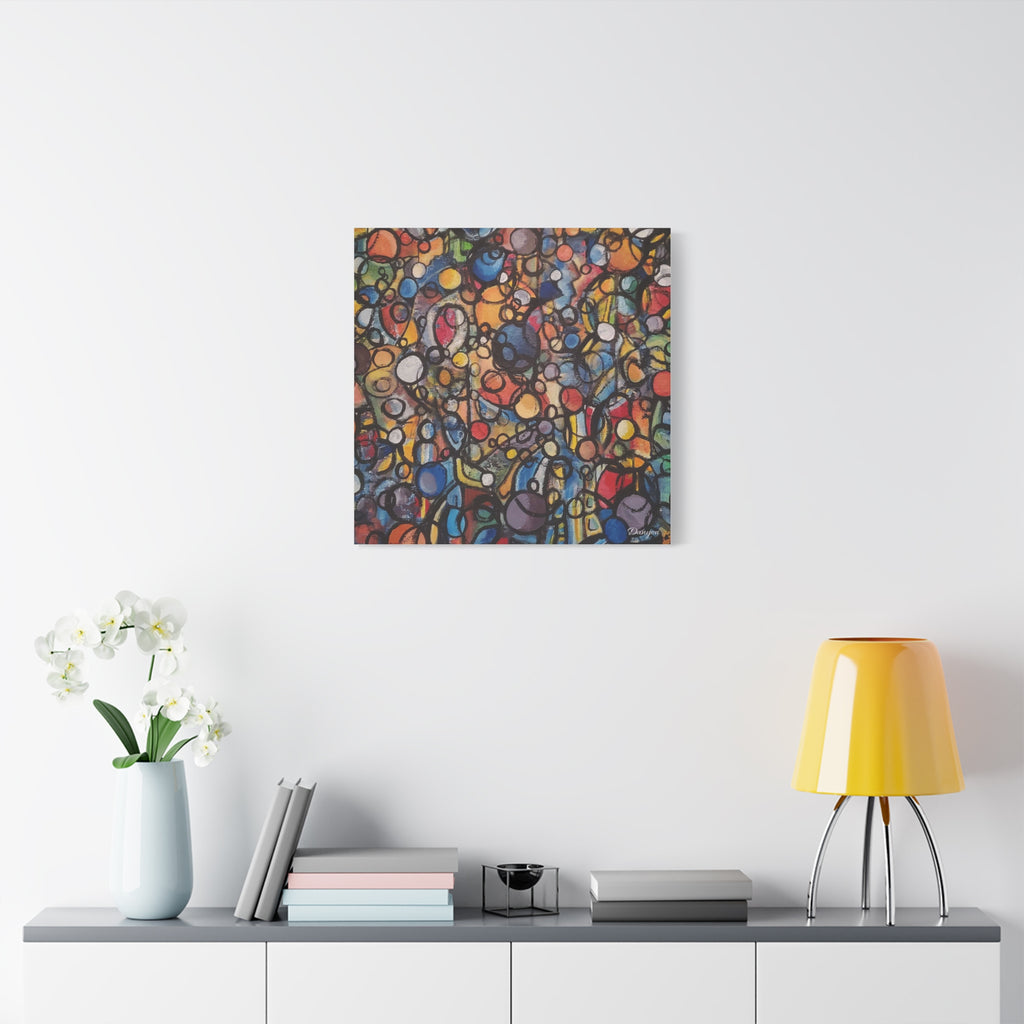 Abstract Colorful Bubbles Canvas