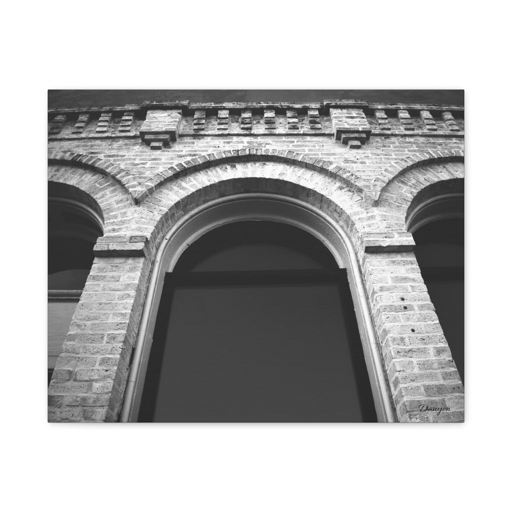 Architectural Archway Black & White Matte Canvas Print
