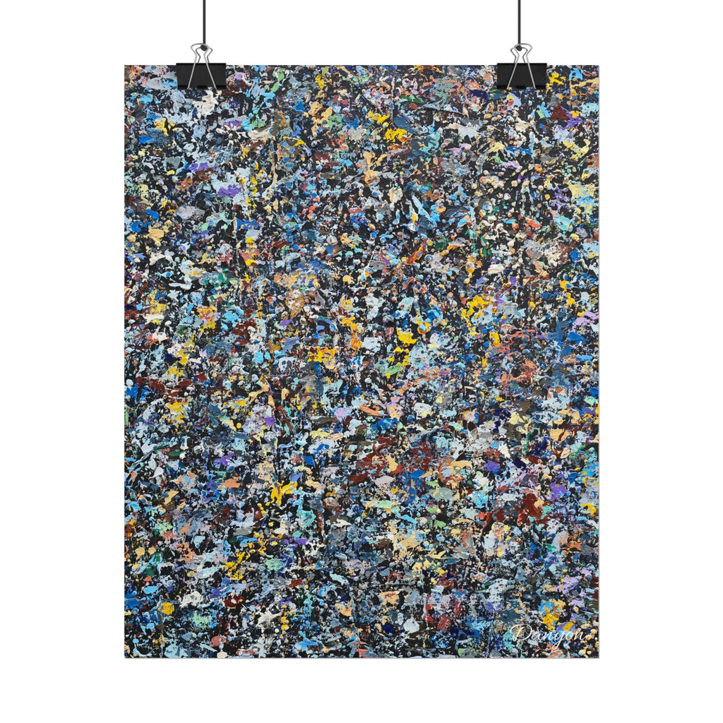 Abstract Splatter Art Poster — Colorful Texture Wall Print