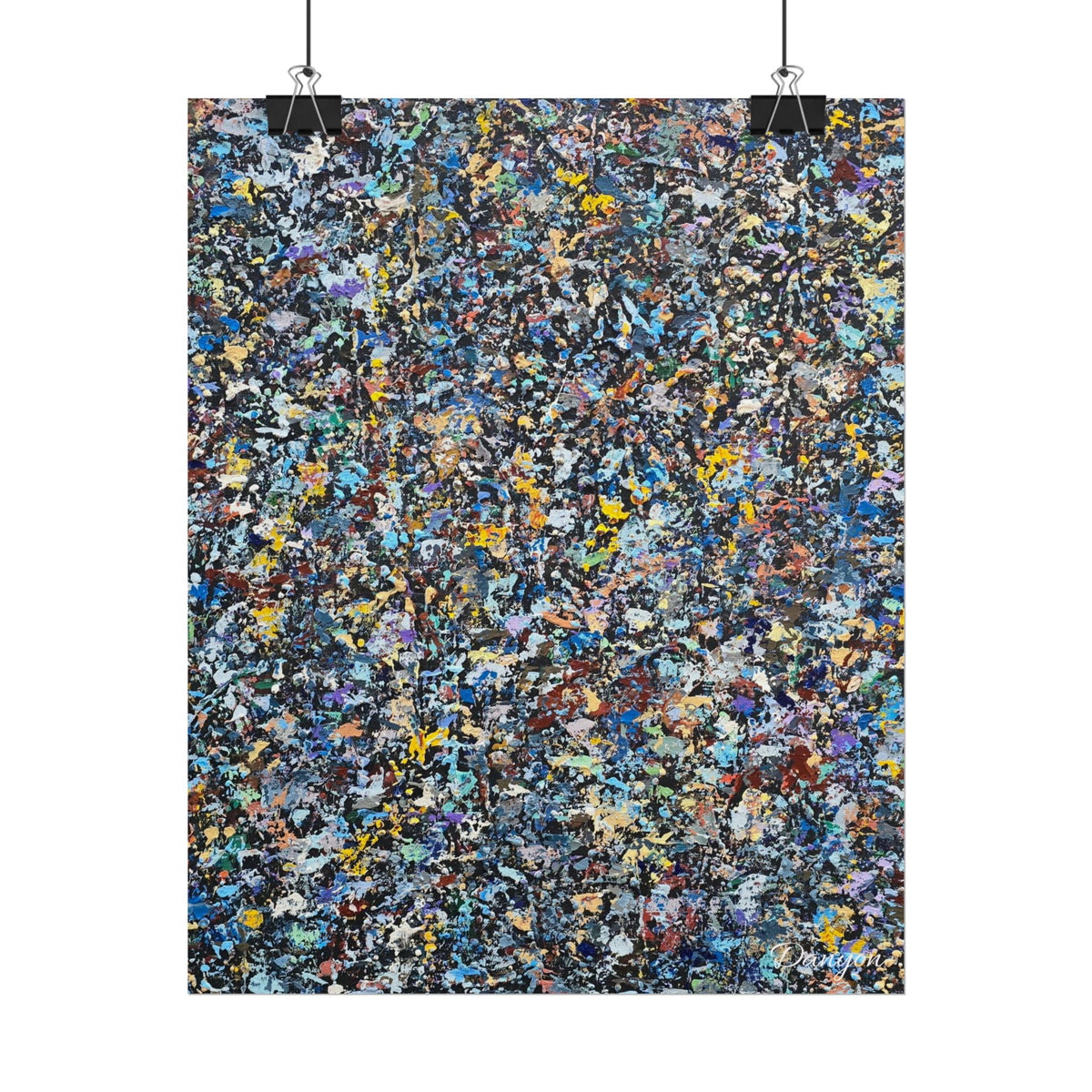 Abstract Splatter Art Poster — Colorful Texture Wall Print