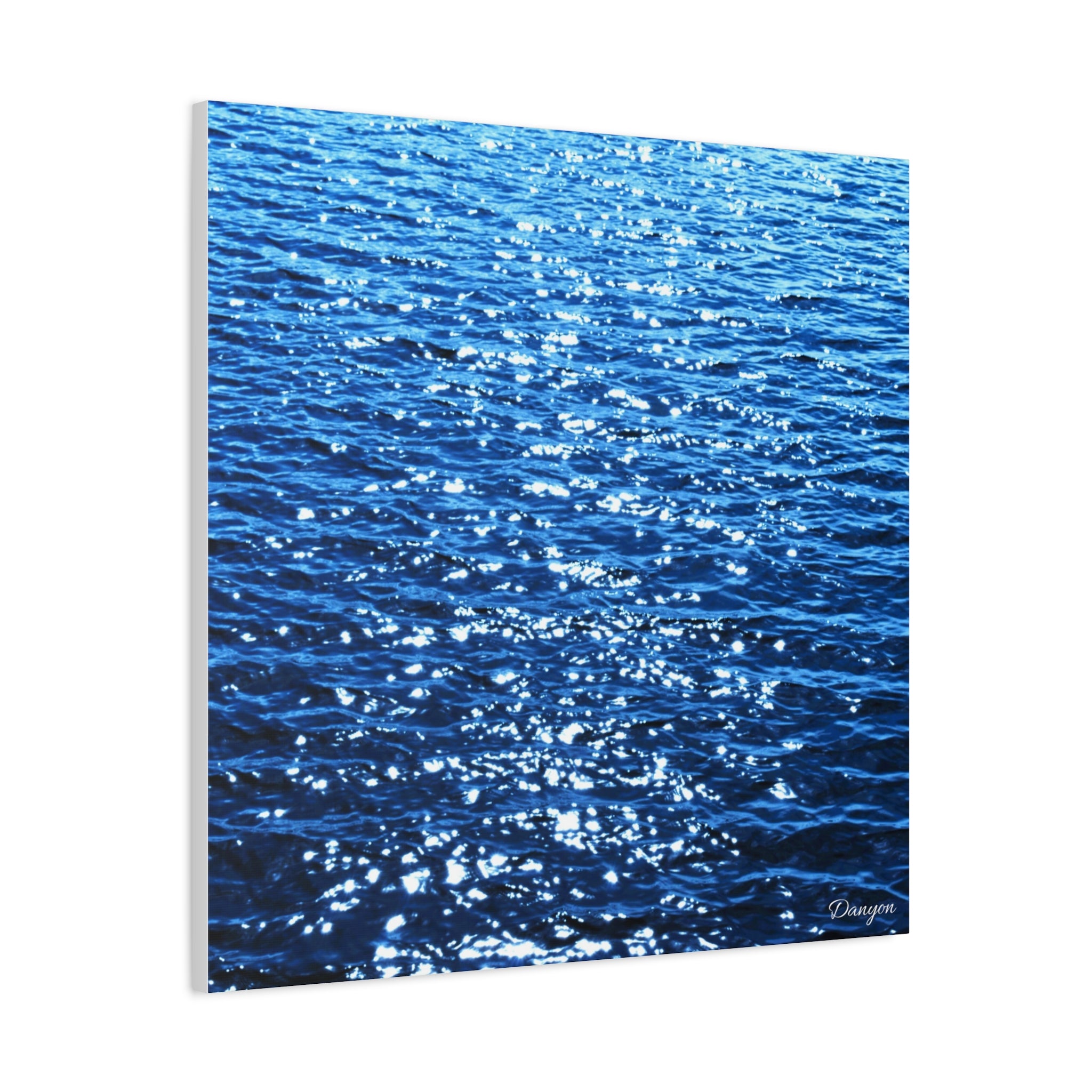 Matte Canvas Wall Art — Sparkling Blue Water Photography, Stretched 1.25"