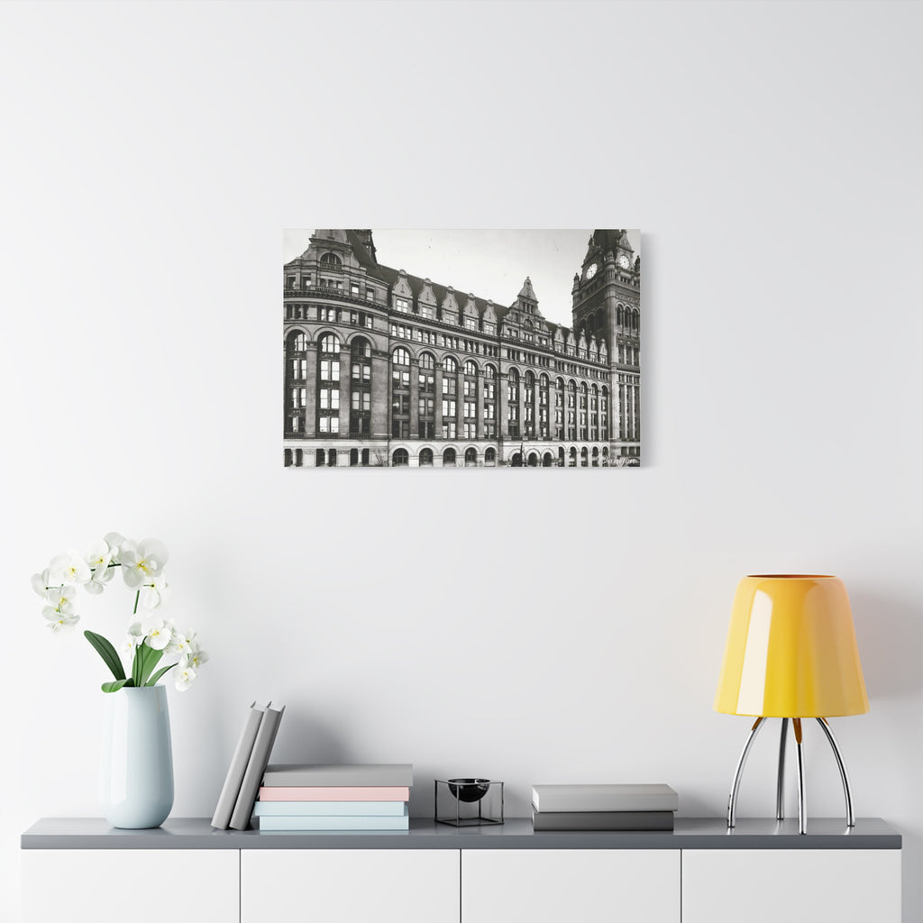 Vintage Architecture Milwaukee Matte Canvas Print – Stretched 1.25"