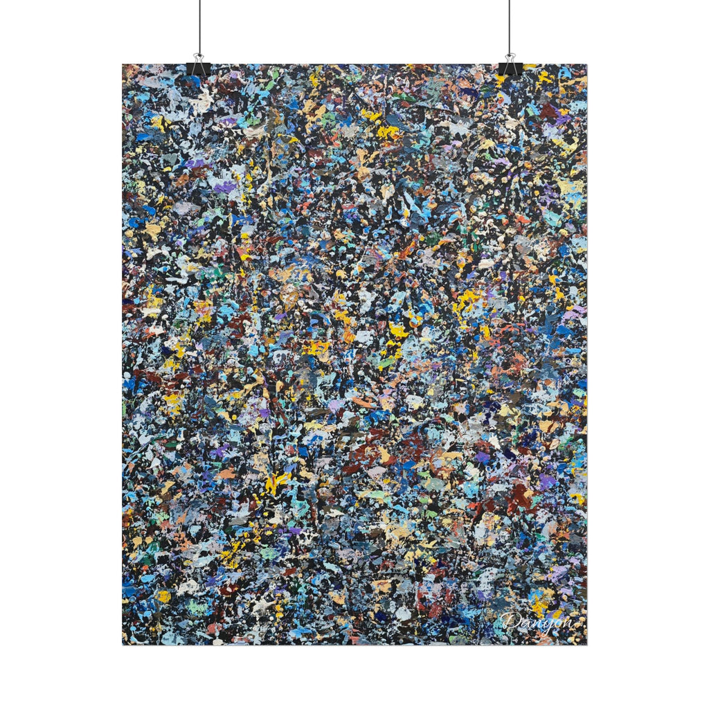Abstract Splatter Art Poster — Colorful Texture Wall Print