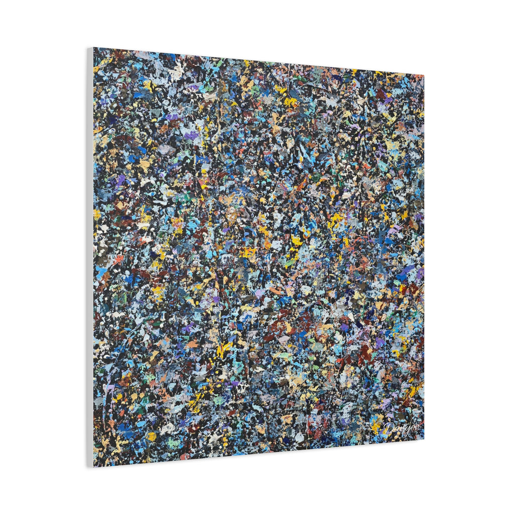 Abstract Speckle Art Canvas Print — Colorful Textured Modern Wall Decor