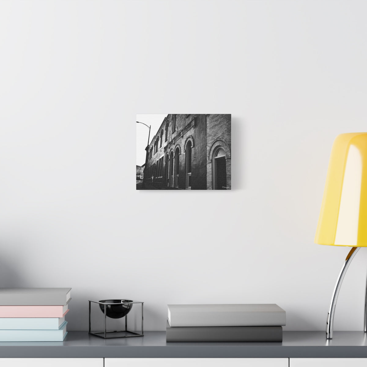Black & White Historic Architecture Canvas Print — Urban Architecture Wall Art